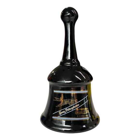 Vintage Ceramic San Francisco Souvenir Bell Landmark Gold Accents 6” SNCO 1986 - Picture 2 of 10